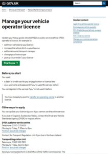 Manage your vehicle operator licence